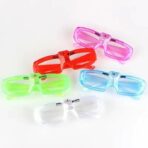 Ochelari de Petrecere cu LED, Embo, Model Neon, din Plastic, 3 Moduri de Iluminat, Marime Universala, Multicolor - imagine 5