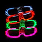 Ochelari de Petrecere cu LED, Embo, Model Neon, din Plastic, 3 Moduri de Iluminat, Marime Universala, Multicolor - imagine 10