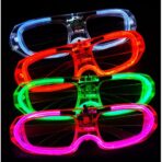 Ochelari de Petrecere cu LED, Embo, Model Neon, din Plastic, 3 Moduri de Iluminat, Marime Universala, Multicolor - imagine 4