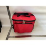 Geanta pentru Pranz, Embo, Multifunctionala, Compartimentata, 2 Tipuri de Manere, Impermeabila, 26x24x17 cm, Rosu - imagine 2