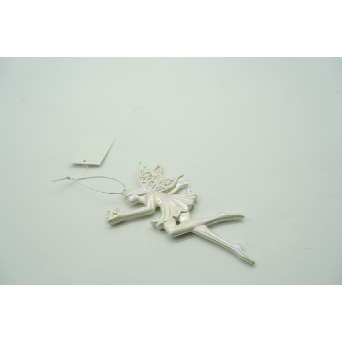 Ornament brad de Craciun, Perlat, in forma de Inger, 8 cm x 14 cm, Plastic, Embo - imagine 5