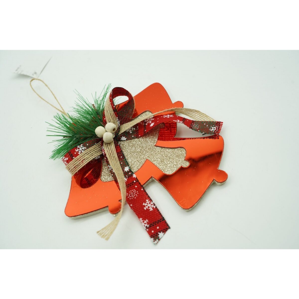 Ornament brad, Embo, Clopotei, Rosu, Lucios, 15*15CM, Acril, Interior/ Exterior - imagine 2