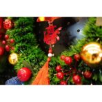 Ornament brad, Embo, Clopotel, Om de zapada, Rosu, Lucios, 10*28CM, Acril, Interior/ Exterior - imagine 9