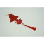 Ornament brad, Embo, Clopotel, Om de zapada, Rosu, Lucios, 10*28CM, Acril, Interior/ Exterior - imagine 10
