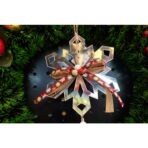Ornament brad, Embo, Fulg de nea, Argintiu, Lucios, 14*26CM, Acril, Interior/ Exterior - imagine 3