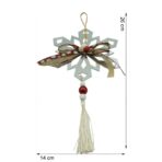 Ornament brad, Embo, Fulg de nea, Argintiu, Lucios, 14*26CM, Acril, Interior/ Exterior - imagine 6