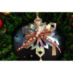 Ornament brad, Embo, Fulg de nea, Argintiu, Lucios, 14*26CM, Acril, Interior/ Exterior - imagine 8