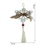Ornament brad, Embo, Fulg de nea, Argintiu, Lucios, 14*26CM, Acril, Interior/ Exterior - imagine 11