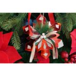 Ornament brad, Embo, Fulg de nea, Rosu, Lucios, 15*15CM, Acril, Interior/ Exterior - imagine 4