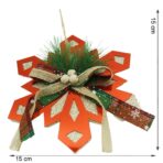 Ornament brad, Embo, Fulg de nea, Rosu, Lucios, 15*15CM, Acril, Interior/ Exterior - imagine 11