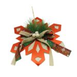 Ornament brad, Embo, Fulg de nea, Rosu, Lucios, 15*15CM, Acril, Interior/ Exterior