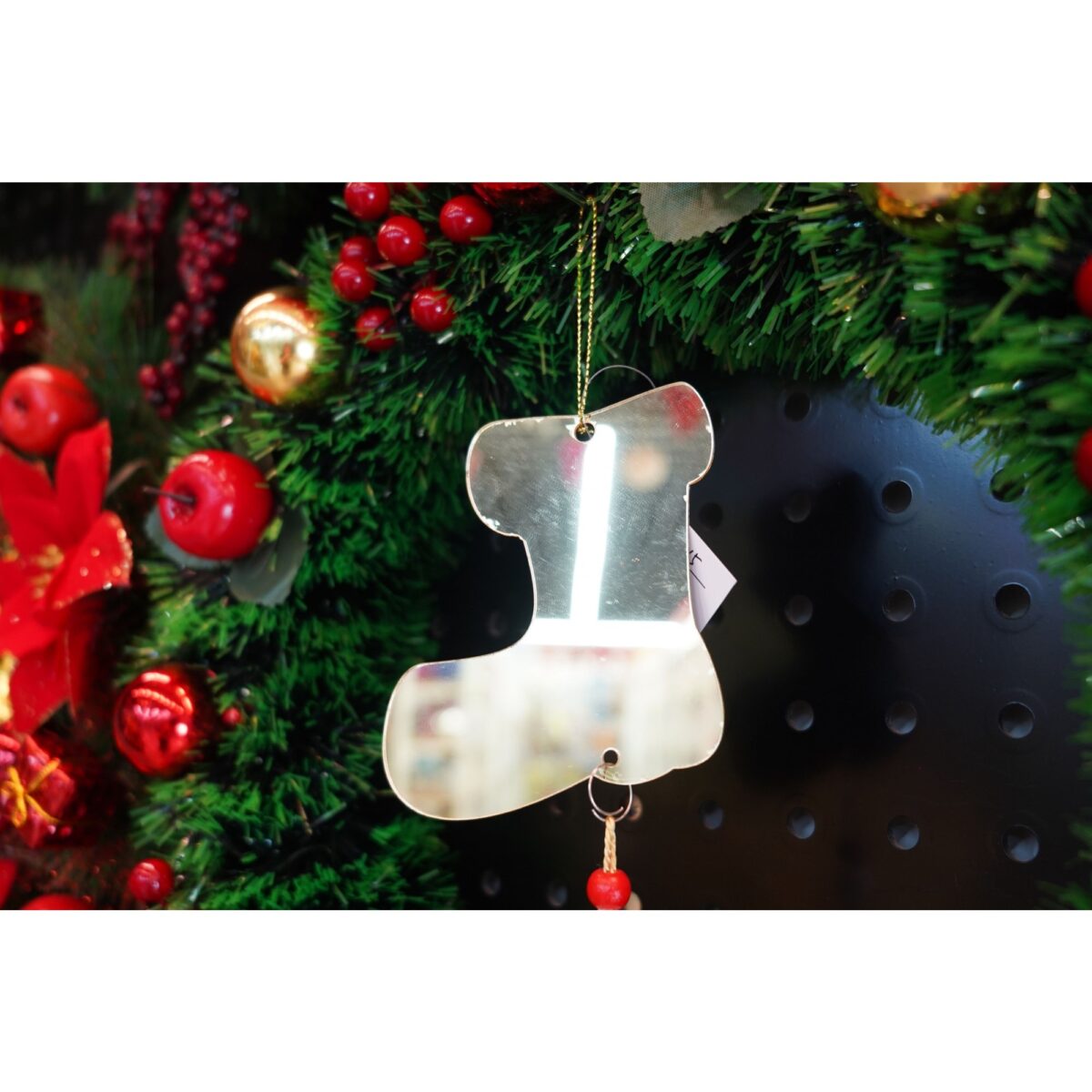 Ornament brad, Embo, Gheata, Auriu, Lucios, 10*25CM, Acril, Interior/ Exterior - imagine 3