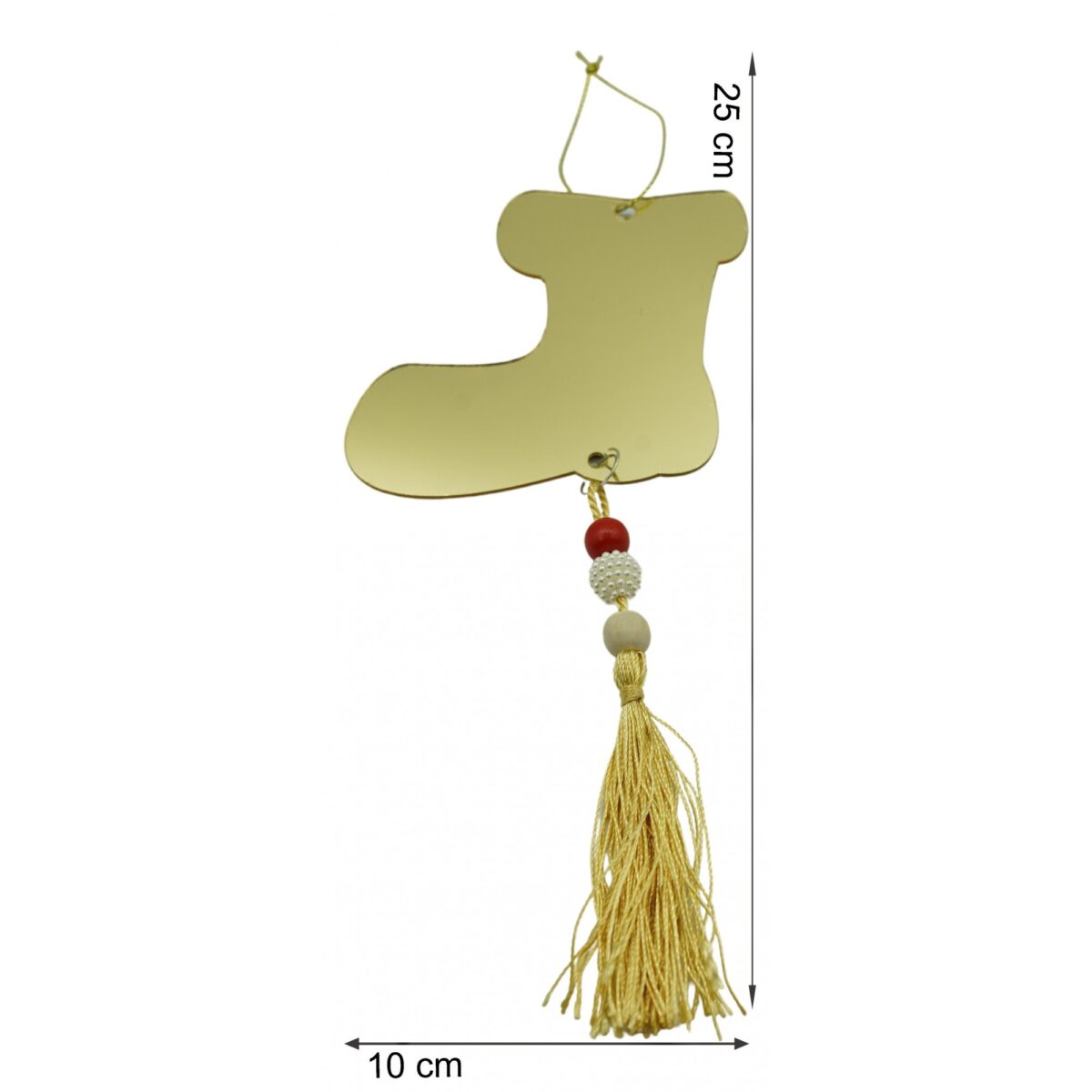 Ornament brad, Embo, Gheata, Auriu, Lucios, 10*25CM, Acril, Interior/ Exterior - imagine 6