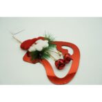 Ornament brad, Embo, Gheata cu clopotei, Rosu, Lucios, 15*20CM, Acril, Interior/ Exterior - imagine 6