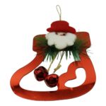 Ornament brad, Embo, Gheata cu clopotei, Rosu, Lucios, 15*20CM, Acril, Interior/ Exterior