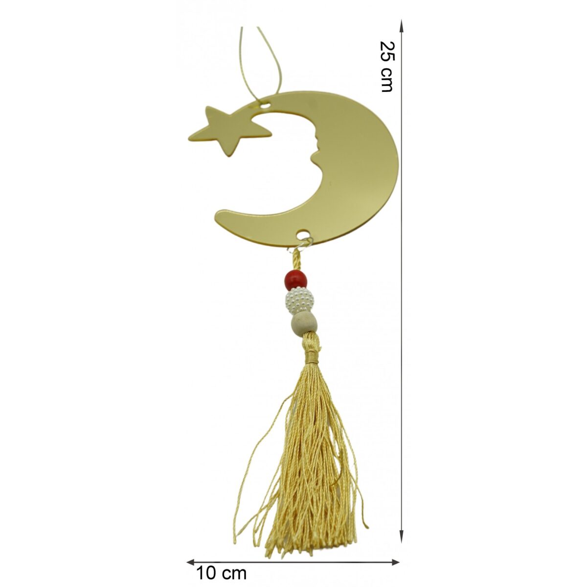 Ornament brad, Embo, Luna, Auriu, Lucios, 10*25CM, Acril, Interior/ Exterior - imagine 6