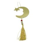 Ornament brad, Embo, Luna, Auriu, Lucios, 10*25CM, Acril, Interior/ Exterior