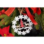 Ornament de brad cerbi cu brad, Embo, multicolor, lemn, 12 cm - imagine 3