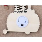 Ornament de Brad, Embo, cu Lumini LED, din Lemn, Figurina Spargatorul de Nuci, Model Masina, Multicolor - imagine 6