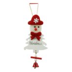 Ornament de brad om de zapada, Embo, alb, lemn, 20 cm - imagine 3
