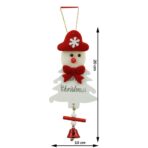 Ornament de brad om de zapada, Embo, alb, lemn, 20 cm - imagine 4