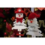 Ornament de brad om de zapada, Embo, alb, lemn, 20 cm - imagine 8