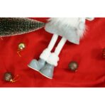 Ornament de Craciun ingeras, Embo, alb/gri, textil, 53 cm - imagine 9