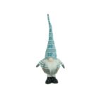 Ornament de Craciun spiridus, Embo, alb/albastru, textil, 59 cm
