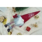 Ornament de Craciun spiridus, Embo, gri/alb, textil, 42 cm - imagine 7