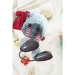 Ornament de Craciun spiridus, Embo, gri/alb, textil, 42 cm - imagine 10