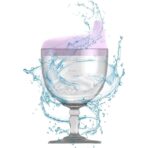Pahar din Plastic Transparent cu Picior, Embo, pentru Copii, 14 x 7.7 cm, cu Cioc Antiscurgere, + 3 Ani, Fara Maner, Mov - imagine 2