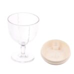Pahar din Plastic Transparent cu Picior, Embo, pentru Copii, 14 x 7.7 cm, cu Cioc Antiscurgere, + 3 Ani, Fara Maner, Galben - imagine 2