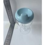 Pahar din Plastic Transparent cu Picior, Embo, pentru Copii, 14 x 7.7 cm, cu Cioc Antiscurgere, + 3 Ani, Fara Maner, Albastru - imagine 6