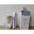 Pahar din silicon, cu capac si pai, pentru copii, Embo, anti-cadere, compartiment pentru fructe/ceai/gheata, rezistent la temperaturi inalte, 500ml, Mov, 14.5x8.8x20 cm - imagine 7