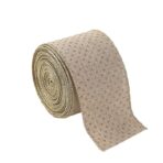 Panglica de Craciun pentru Decor Brad, Embo, Panglica Decorativa de Craciun pentru Funde, Imprimeu Puncte Aurii, 200 x 6.3 m, Khaki