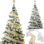 Panglică LED de Crăciun Embo Aurie, lungime 20 m, 200 LED-uri, Baterii, Alb cald - imagine 5
