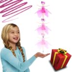 Papusa Zana Zburatoare, Embo, Jucarie cu Senzor pentru Coordonarea Miscarilor, Incarcare USB, cu Lumini, 19x6.5 cm, Roz - imagine 4