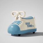 Masina pentru Copii, Embo, Model Pantof, 4 Roti, 1-6 ani, Cutie de Depozitare, din ABS, 48 x 27 x 34 cm, Albastru - imagine 2