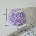 Lumanare Parfumata, Embo, Model Trandafir, Ardere 10h, 70 g, 7.5 x 3.5 cm, Parfum de Lavanda, Mov - imagine 4