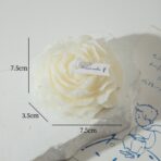 Lumanare Parfumata, Embo, Model Trandafir, Ardere 10h, 70 g, 7.5 x 3.5 cm, Parfum de Tuberoza, Alb - imagine 5