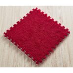 Set 10 Piese Covor tip Puzzle, Embo, Spuma EVA, Pufos, 30 x 30 x 1 cm, Rosu - imagine 6