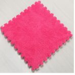 Set 10 Piese Covor tip Puzzle, Embo, Spuma EVA, Pufos, 30 x 30 x 1 cm, Roz - imagine 2