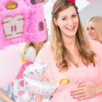 Pinata Castel Printesa pentru Petrecere, Embo, din Hartie Creponata si Carton, Pinata pentru Petreceri, 40 x 37 x 15 cm, Roz deschis - imagine 4