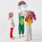 Pinata Curcubeu / Rainbow pentru Petrecere, Embo, din Hartie si Carton, Pinata pentru Petreceri, 45 x 28 x 9 cm, Multicolor - imagine 3