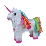 Pinata Unicorn pentru Petrecere, Embo, Pinata din Hartie si Carton, Pinata pentru Copii, 50 x 35 x 10 cm, Alb