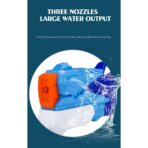 Jucarie de apa pentru copii, Rezervor, Pentru Piscina/Plaja, Embo, 6ani+, 3 duze, Albastru, 770ML - imagine 3