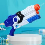 Pistol cu Apa pentru Copii, Rezervor, Pentru Piscina/Plaja, Embo, 6ani+, Albastru/Multicolor, 2000ML - imagine 4