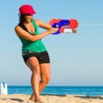 Jucarie de apa pentru copii, Rezervor, Pentru Piscina/Plaja, Embo, 6ani+, Roz/Albastru, 550ML - imagine 5