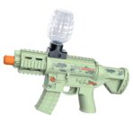 Lansator de jucarie electrica Embo cu bile de hidrogen de gel, gun bluster, tragere in rafala, varsta peste 6 ani, ochelari de protectie, 5000 de bile incluse, cablu de incarcare, 27×31.5 cm, Mp9, verde
