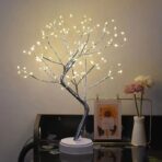 Pom decorativ luminat pentru Craciun, pentru interior/exterior, Arbore cu baterii + USB, 108 LED-uri, alb cald - imagine 2